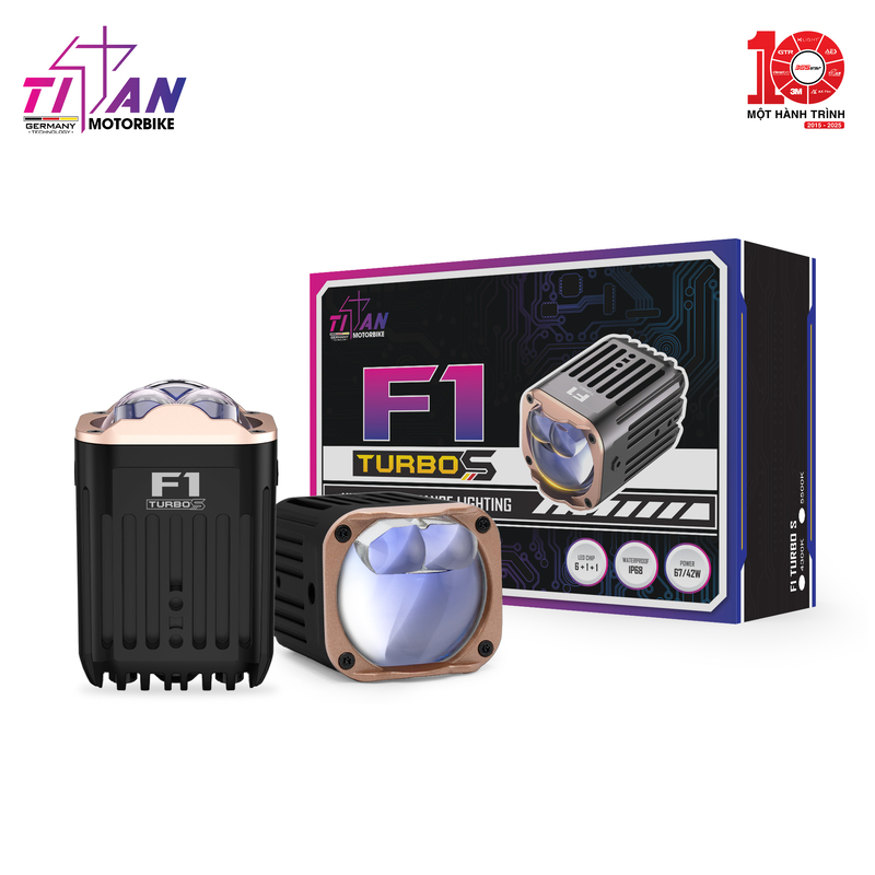 ĐÈN TRỢ SÁNG TITAN MOTO F1 TURBO S