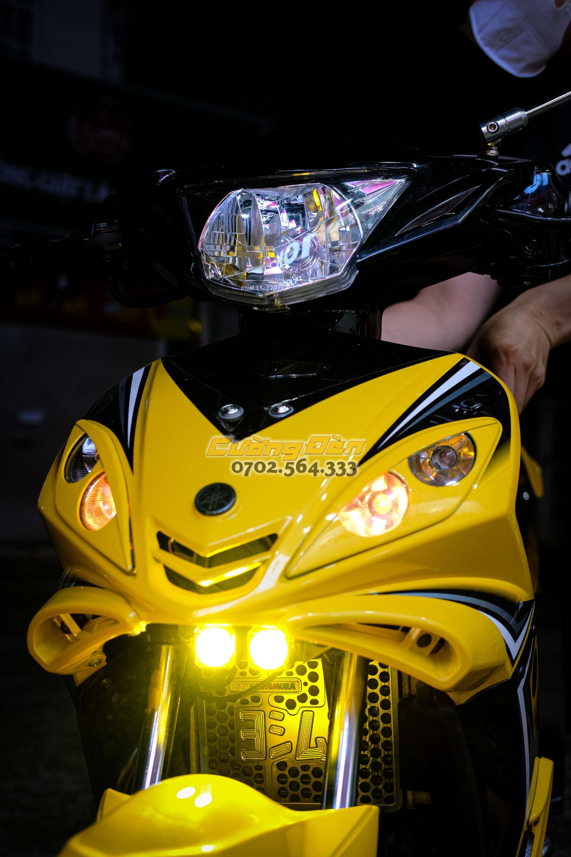 Yamaha Exciter 135 Độ Đèn Trợ Sáng Titan M10 Ultra 25W: Lắp Gầm Chảng 3 Kín Đáo,Pad riêng biệt