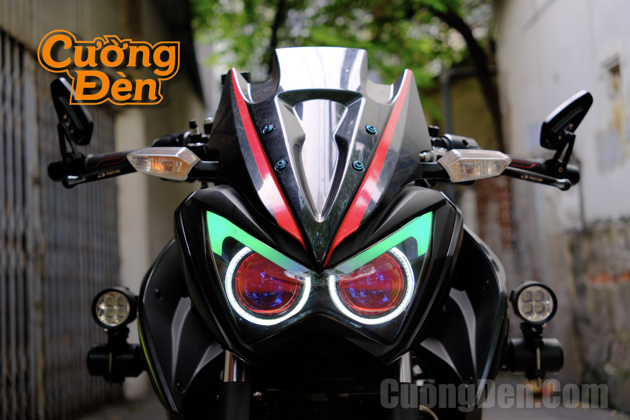 Kawasaki Z300 Lột Xác Đẳng Cấp: Độ 2 Bi Cầu & Audi Mí DMX 210 Hiệu Ứng Điều Khiển APP