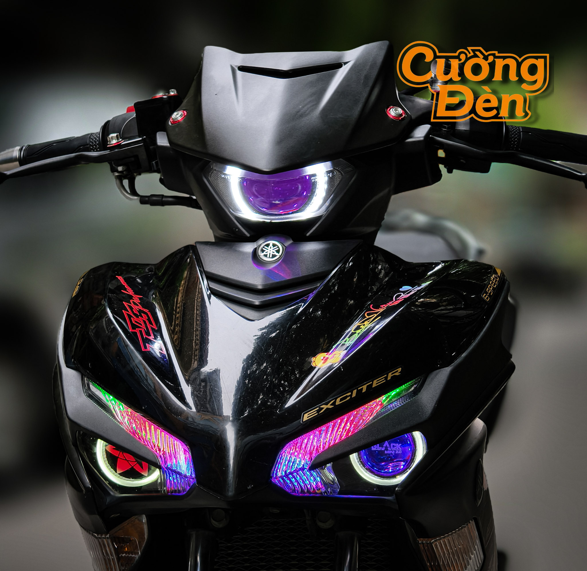 Yamaha Exciter 155 Độ Bi Cầu Cực Chất: Kenzo S600 Pro V2, Titan Black Mini & Mắt Xoáy Sharingan