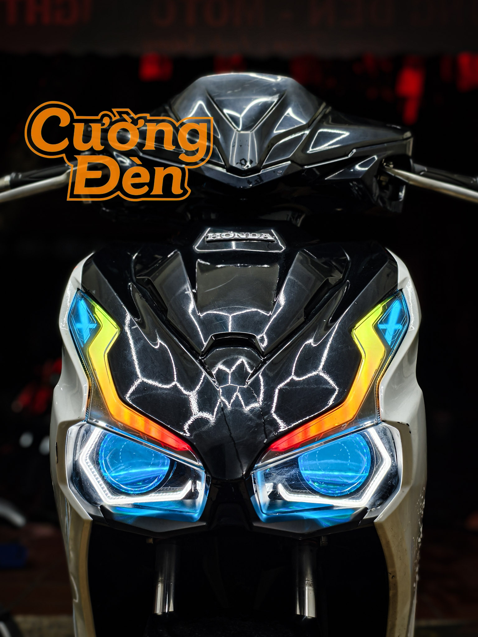 Honda Air Blade Lên Đời Công Nghệ: Bi Kenzo S600 Pro V2 75W, Full LED Audi DMX 210 Hiệu Ứng APP & BH 2 Năm