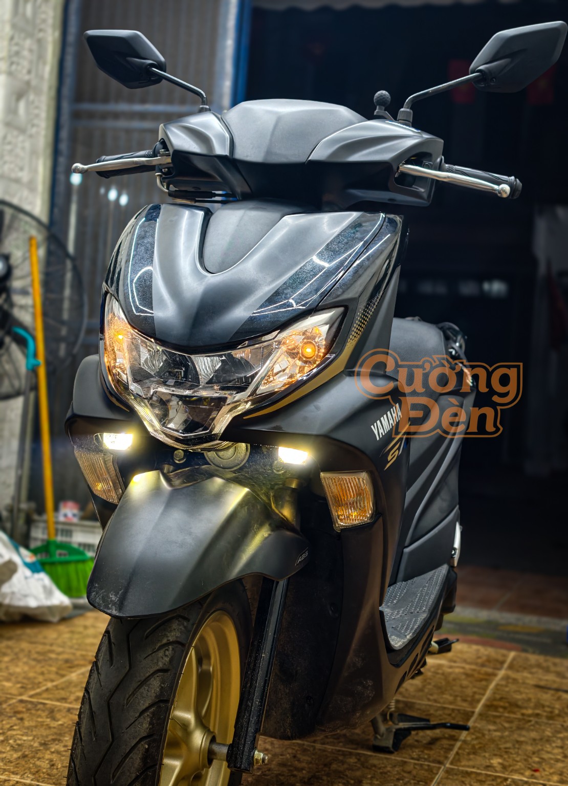 yamaha FreeGO nâng cấp đèn trợ sáng mini Titan M10 Ultra v2