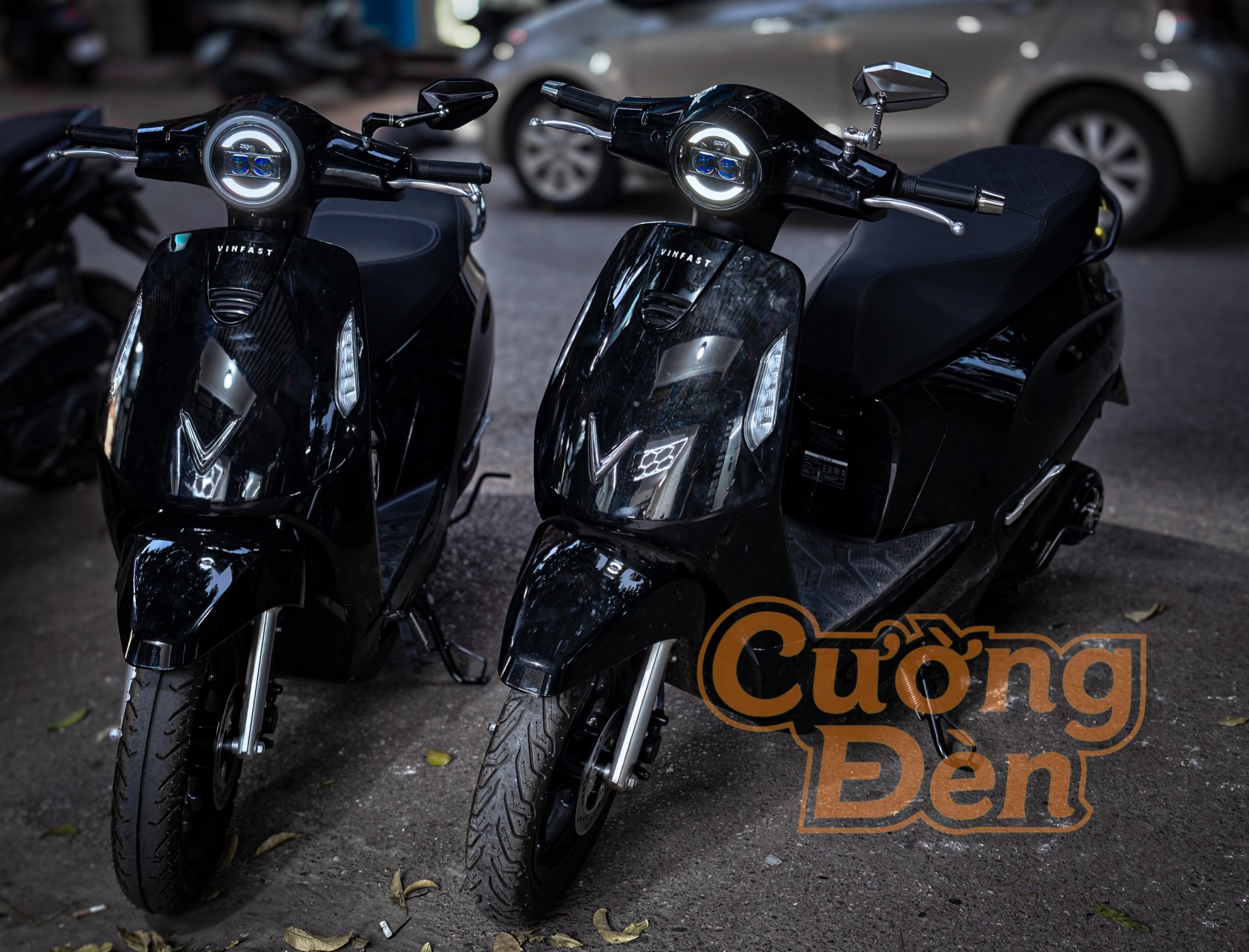 Xe điện Vinfast EVO độ đèn trợ sáng bi cầu Aozoom Ex2 chính hãng bảo hành 2 năm