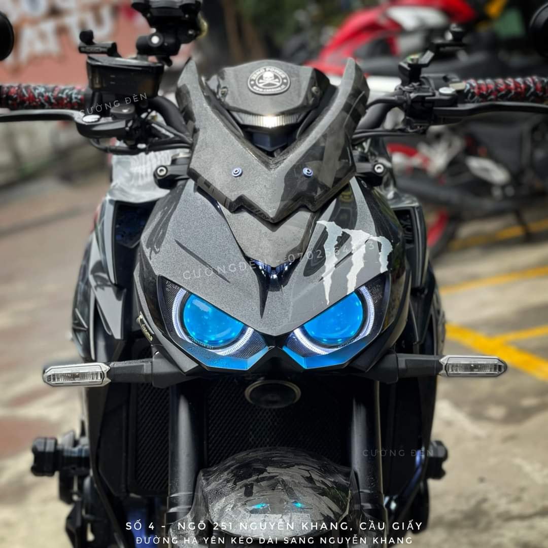 Kawasaki Z1000 nâng cấp Bi Led Laser cực sáng